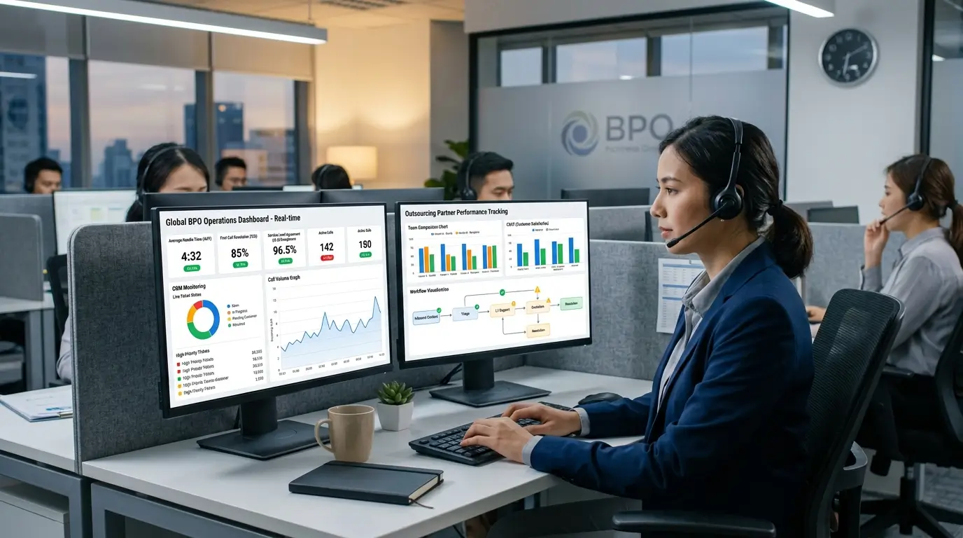 BPO company CRM and analytics infrastructure Santa Ana