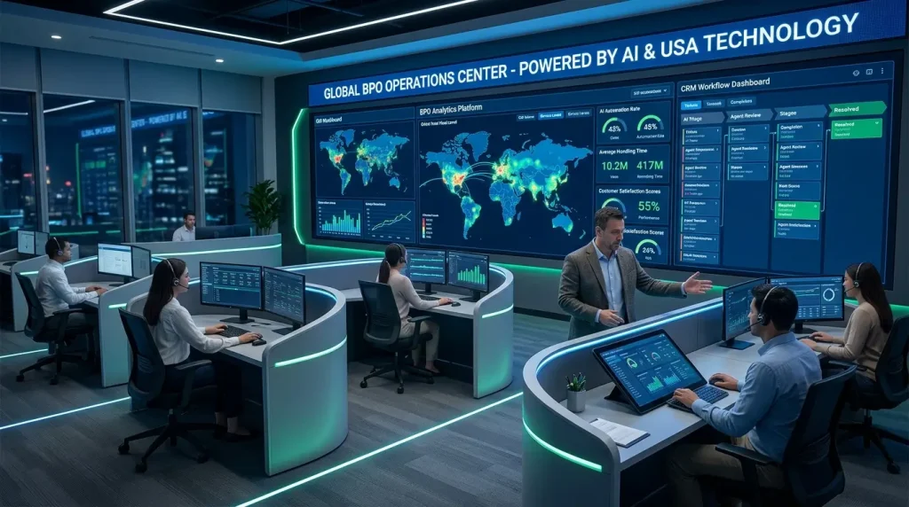 AI automation in BPO cost reduction USA
