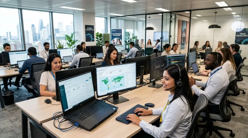 BPO services benefits USA team working in professional outsourcing environment