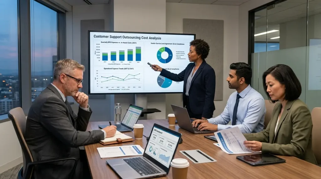Customer support outsourcing cost analysis for business operations